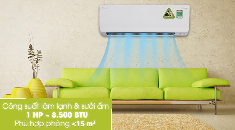 Công suất 1 HP - Máy lạnh 2 chiều Daikin Inverter 1.0 HP FTHF25RVMV