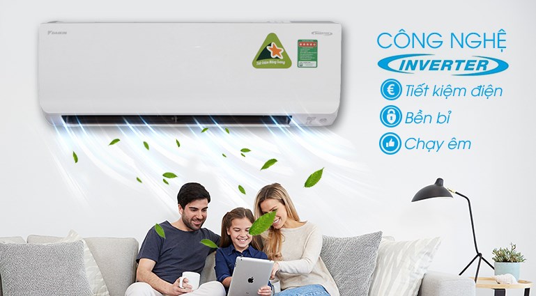 Công nghệ Inverter - Máy lạnh 2 chiều Daikin Inverter 1.0 HP FTHF25RVMV