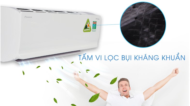 Tấm vi lọc bụi - Máy lạnh 2 chiều Daikin Inverter 1.0 HP FTHF25RVMV